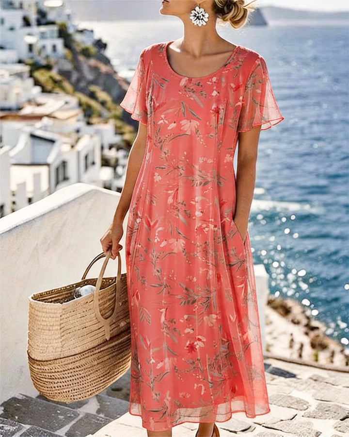 María | Vestido midi floral suelto y ligero