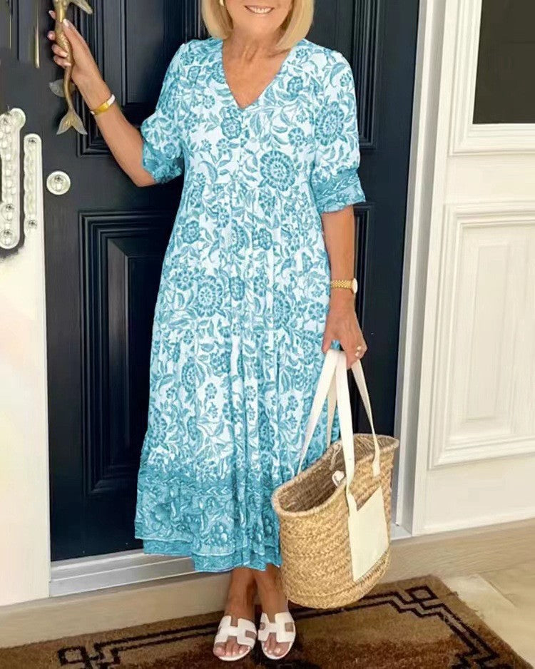 Ellie | Elegante Vestido Floral de Escote en V