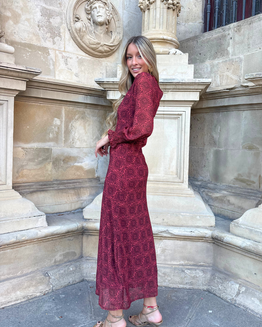 Vestido sintra granate