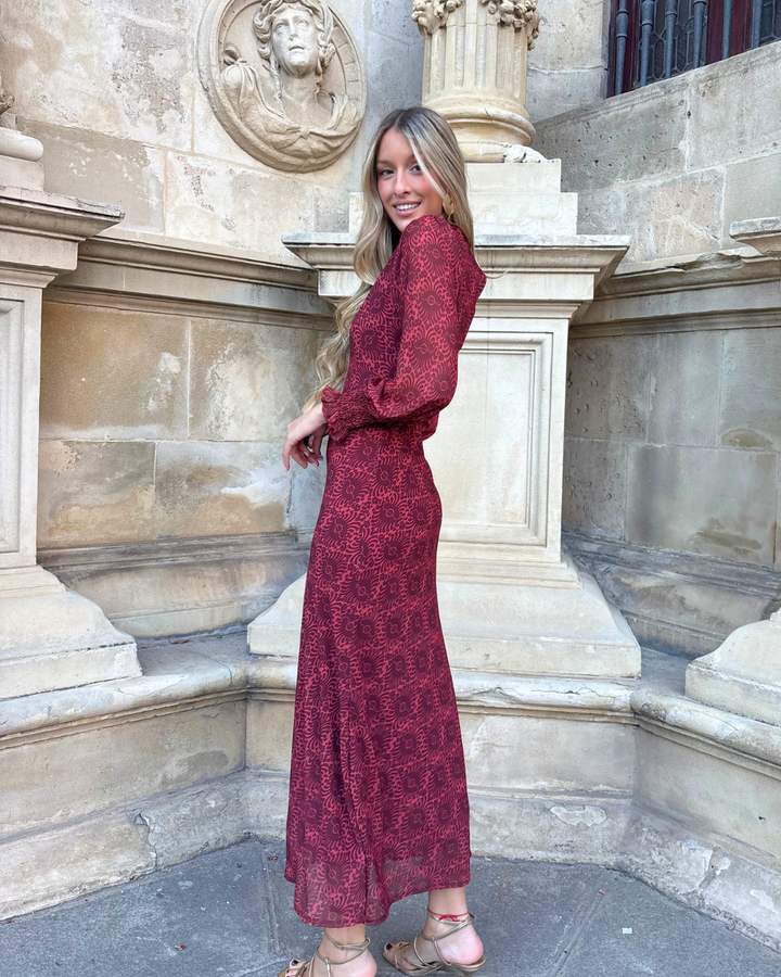Vestido sintra granate