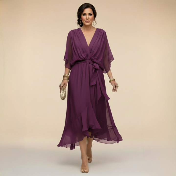 Sarah | Vestido Chiffon Escote en V