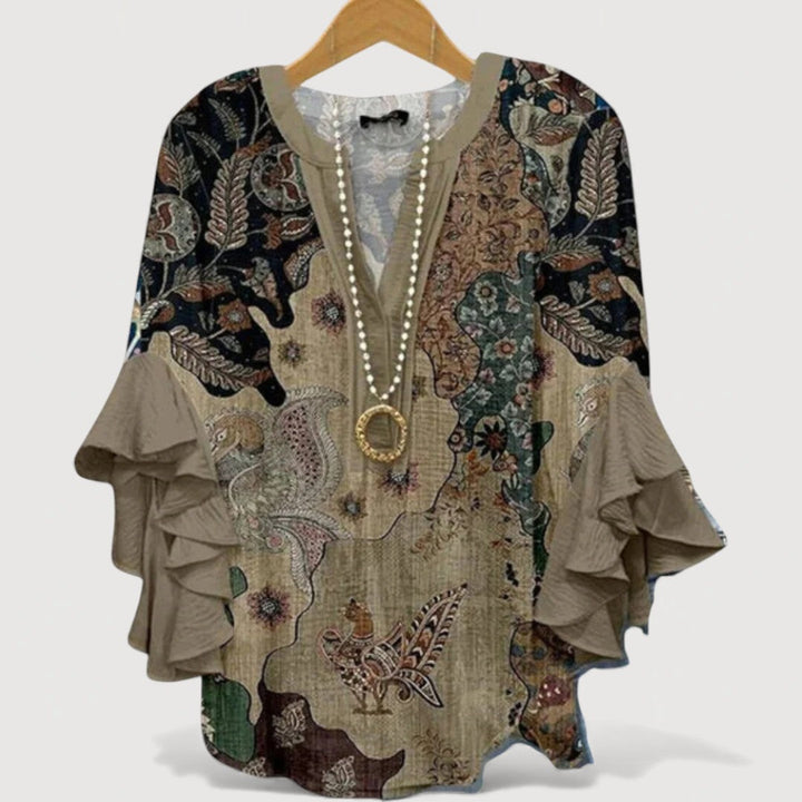 ALIANE – RUFFLED BOHO BLOUSE