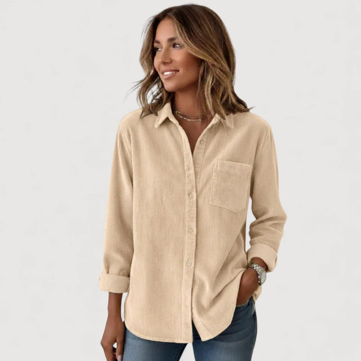 JADE – CORDUROY BUTTON-UP SHIRT
