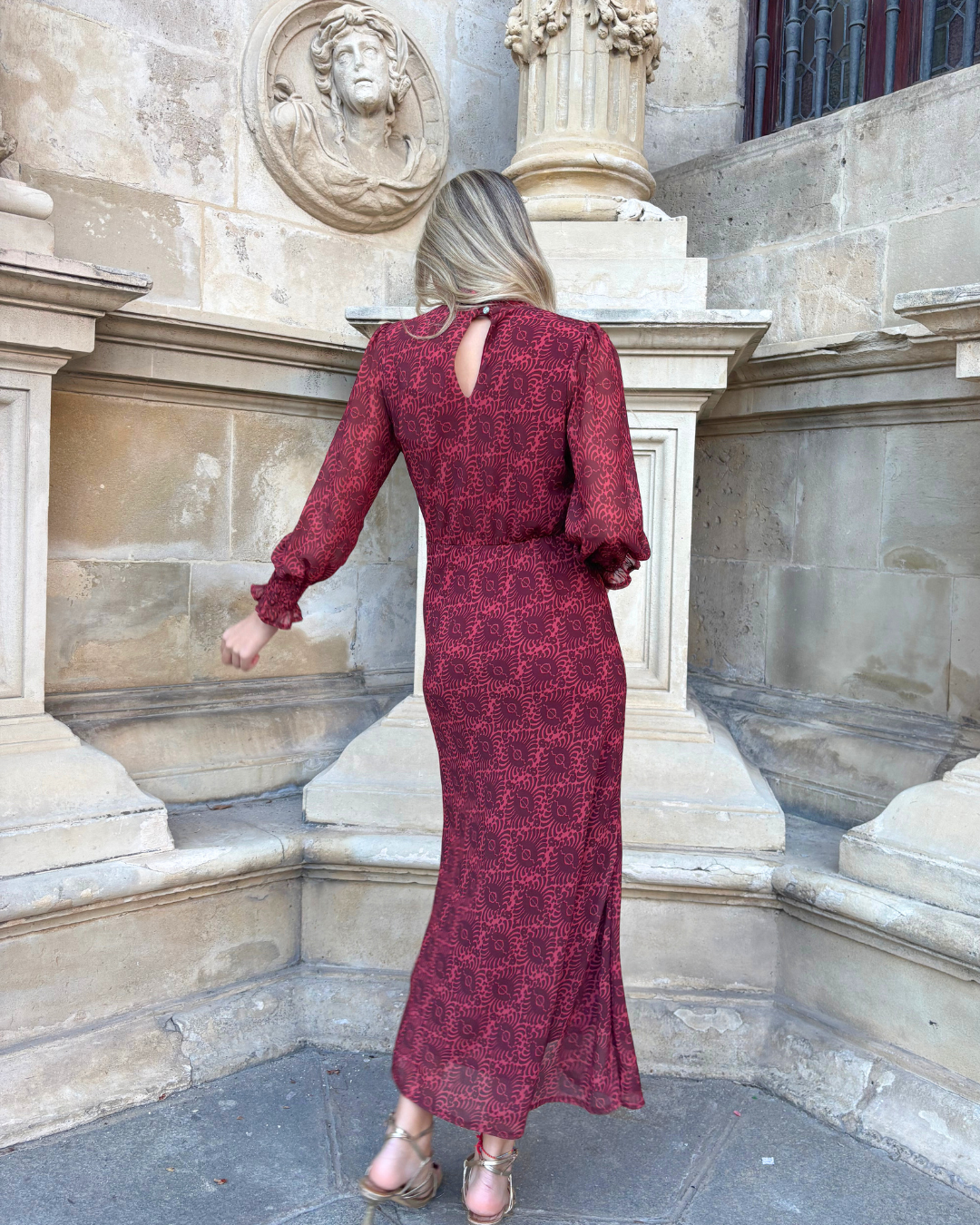 Vestido sintra granate