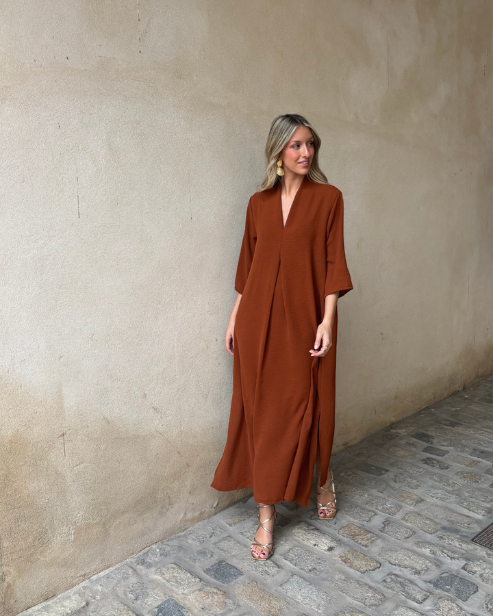 Vestido Laura teja