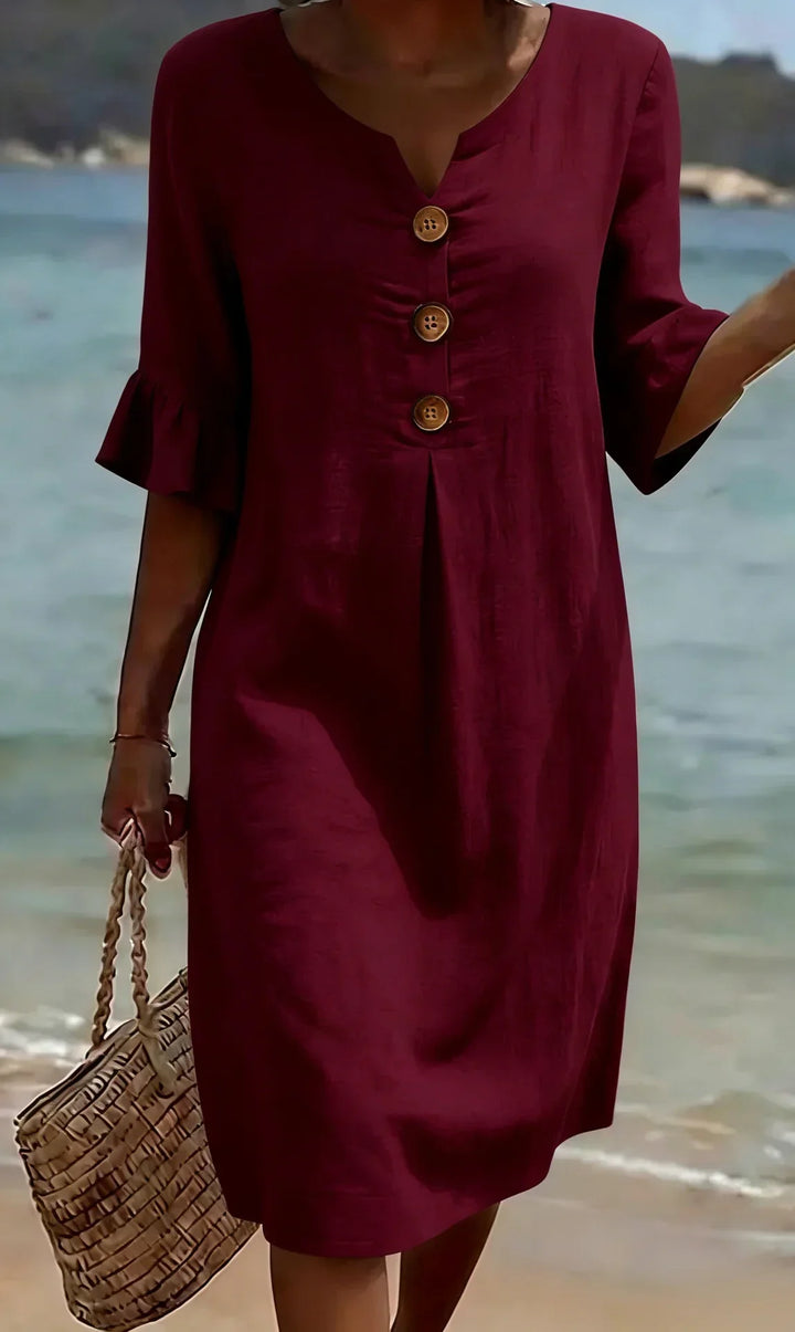 Radmila™ | Vestido de Manga Larga Texturizado