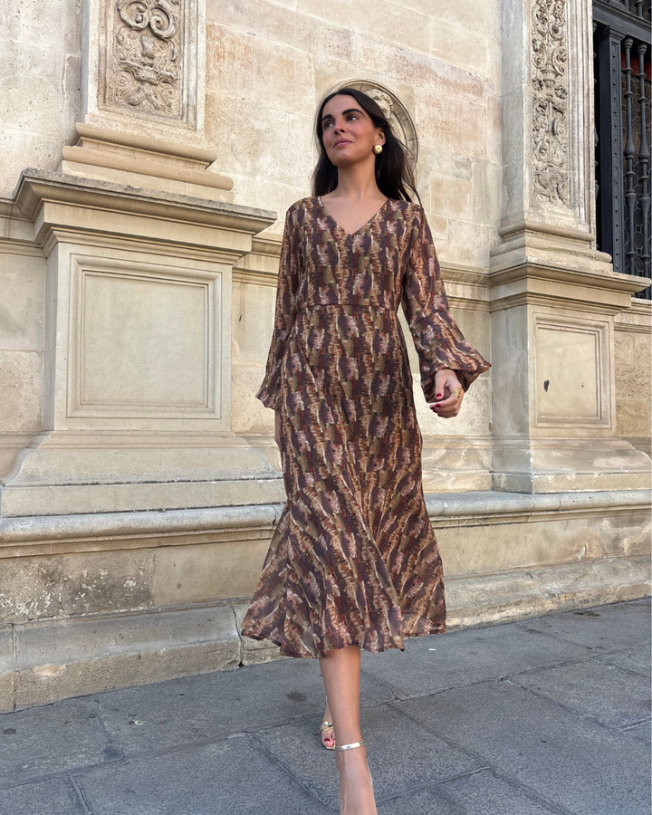 Vestido Belmonte verde caqui