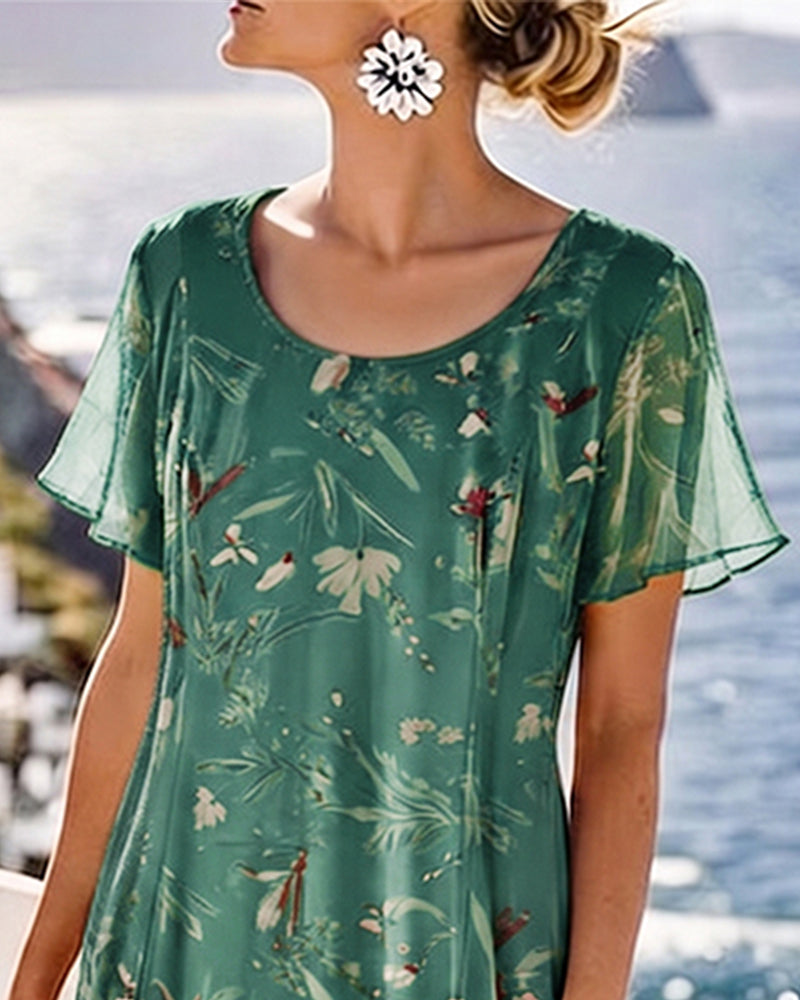 María | Vestido midi floral suelto y ligero
