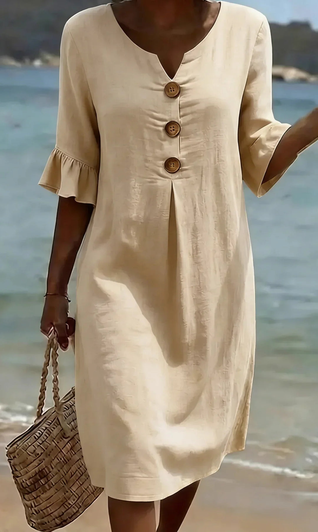 Radmila™ | Vestido de Manga Larga Texturizado