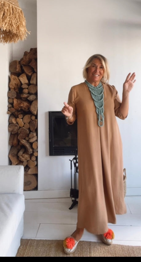 Vestido Laura camel