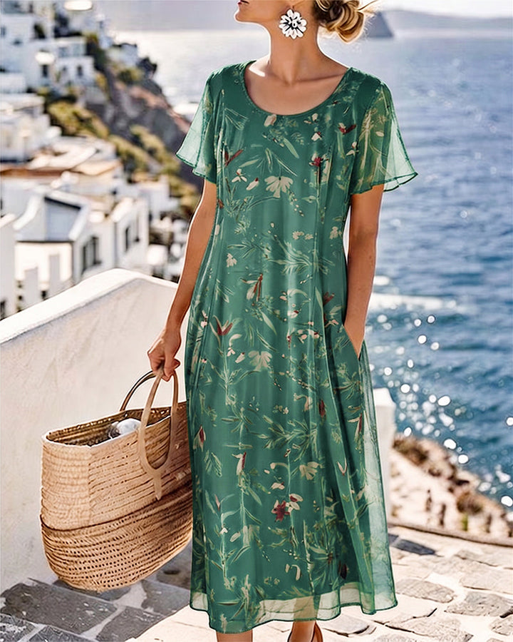 María | Vestido midi floral suelto y ligero
