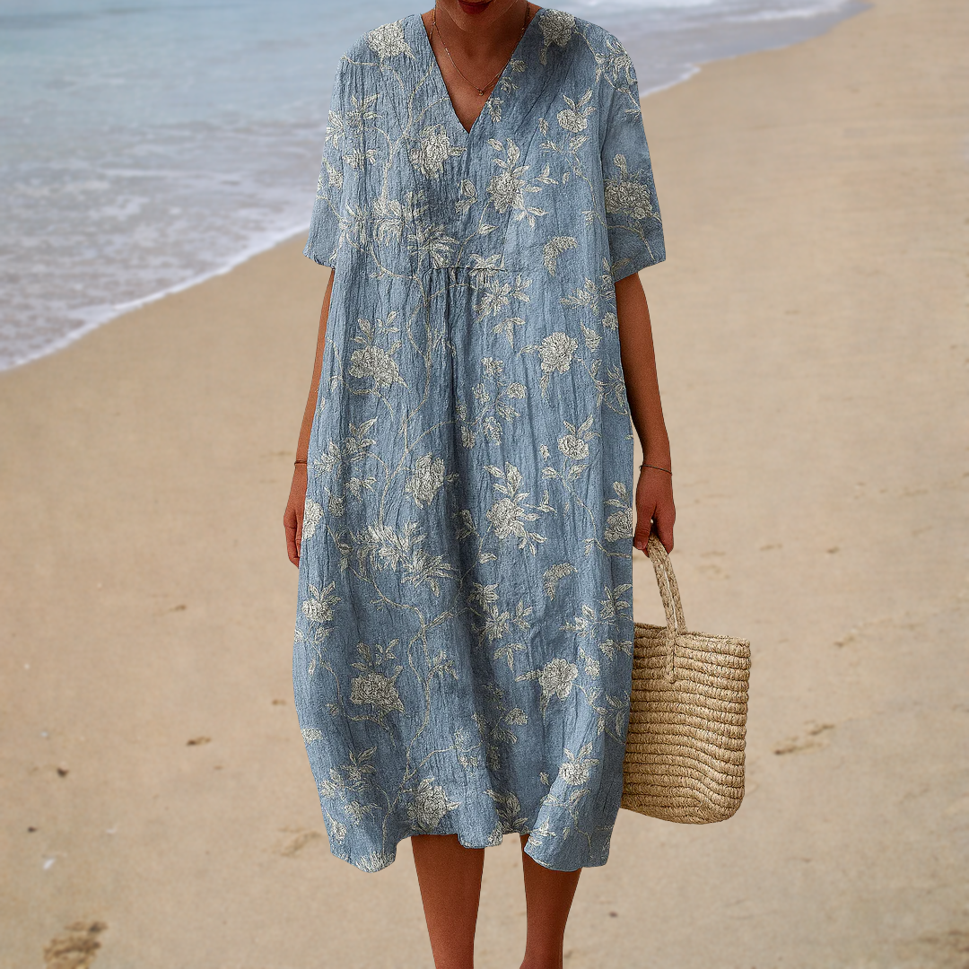 Vestido de Verano Estampado que Realza