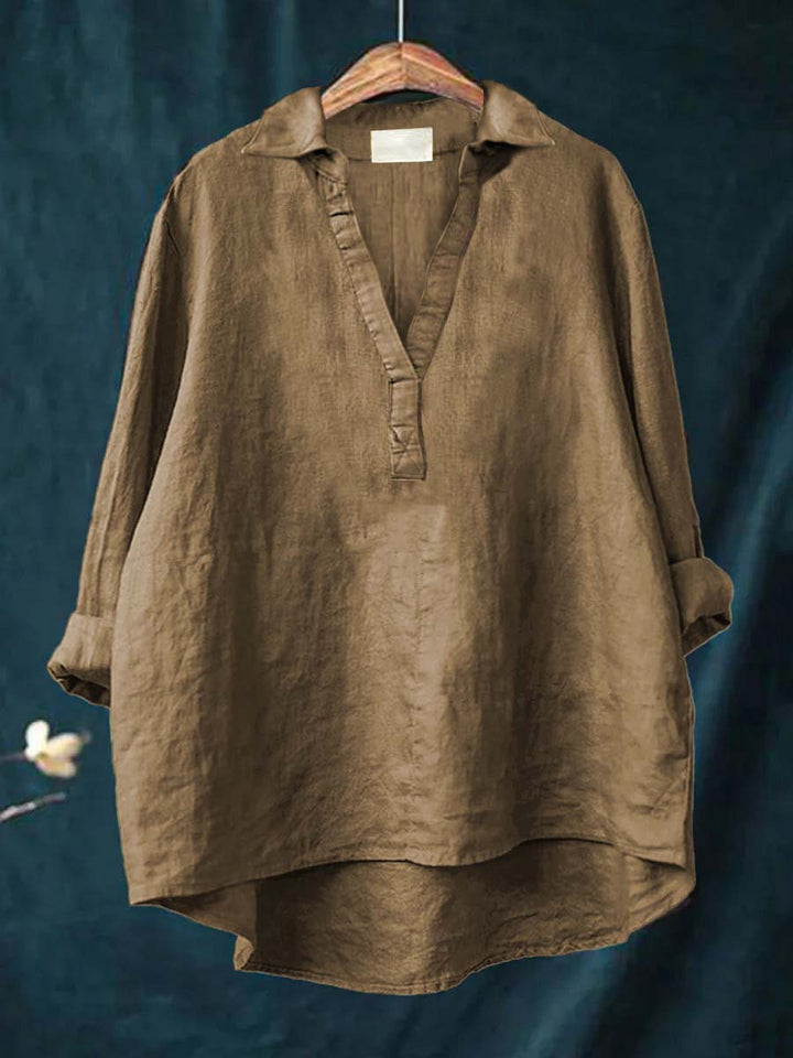 Andrea | Elegante Blusa de Verano de Lino