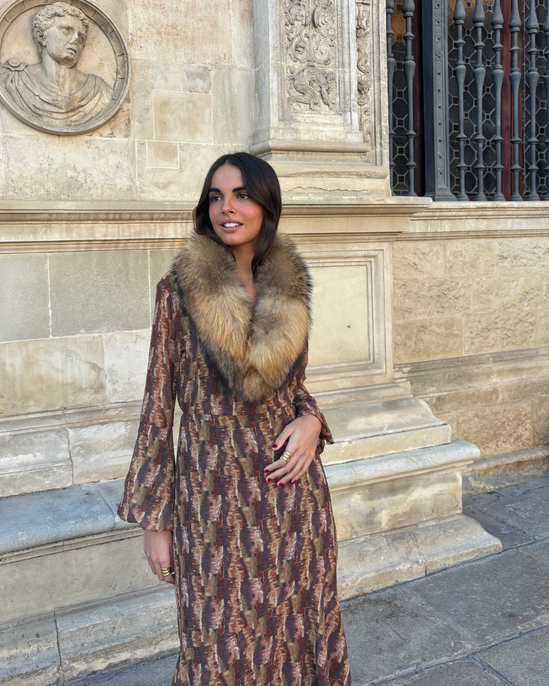 Vestido Belmonte verde caqui