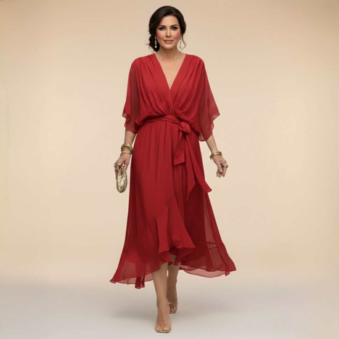 Sarah | Vestido Chiffon Escote en V