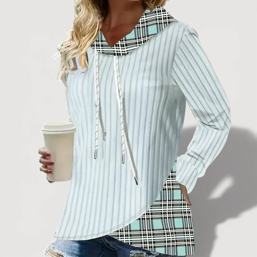 ELODIE – RELAXED PLAID HOODIE