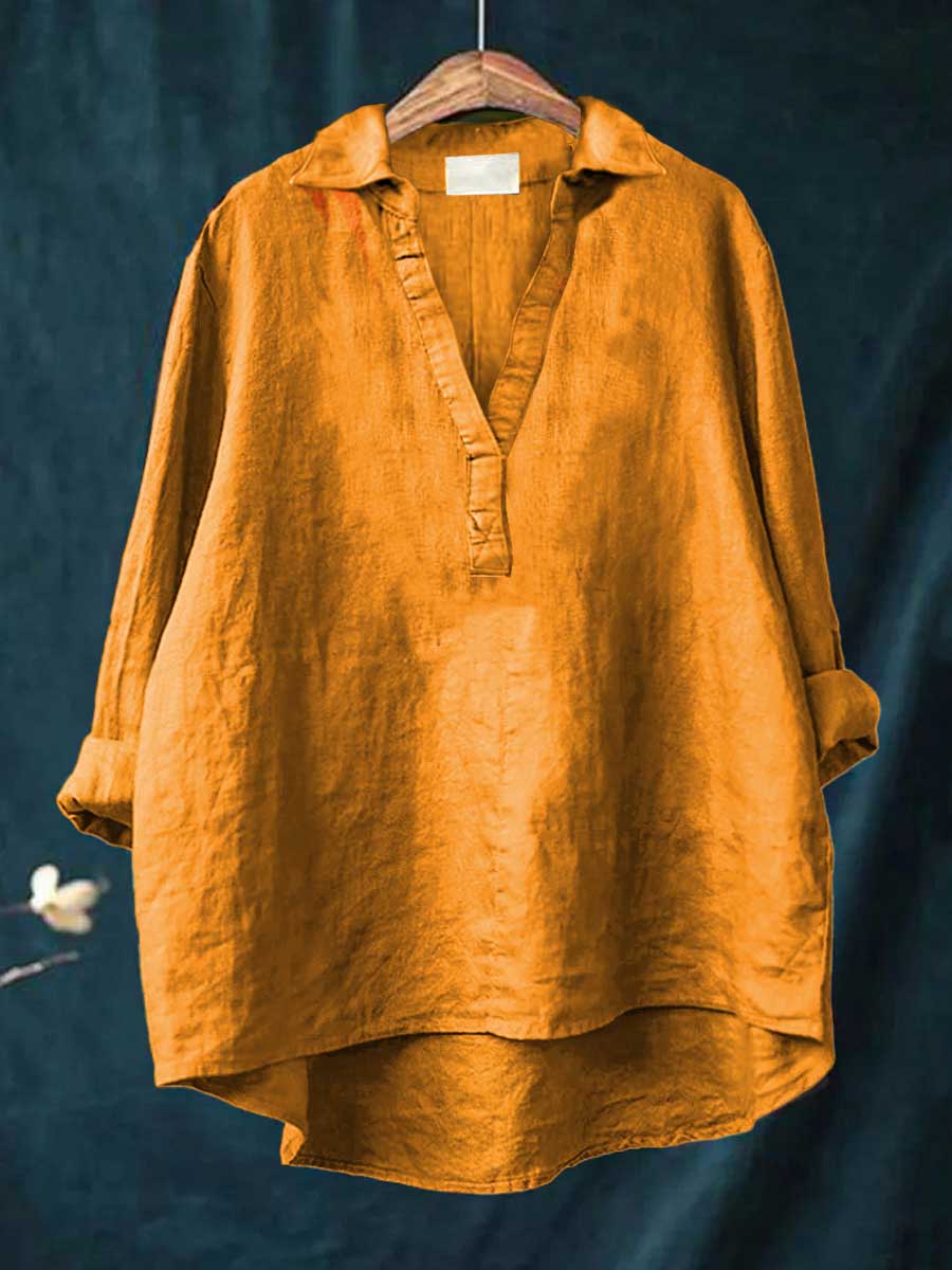 Andrea | Elegante Blusa de Verano de Lino