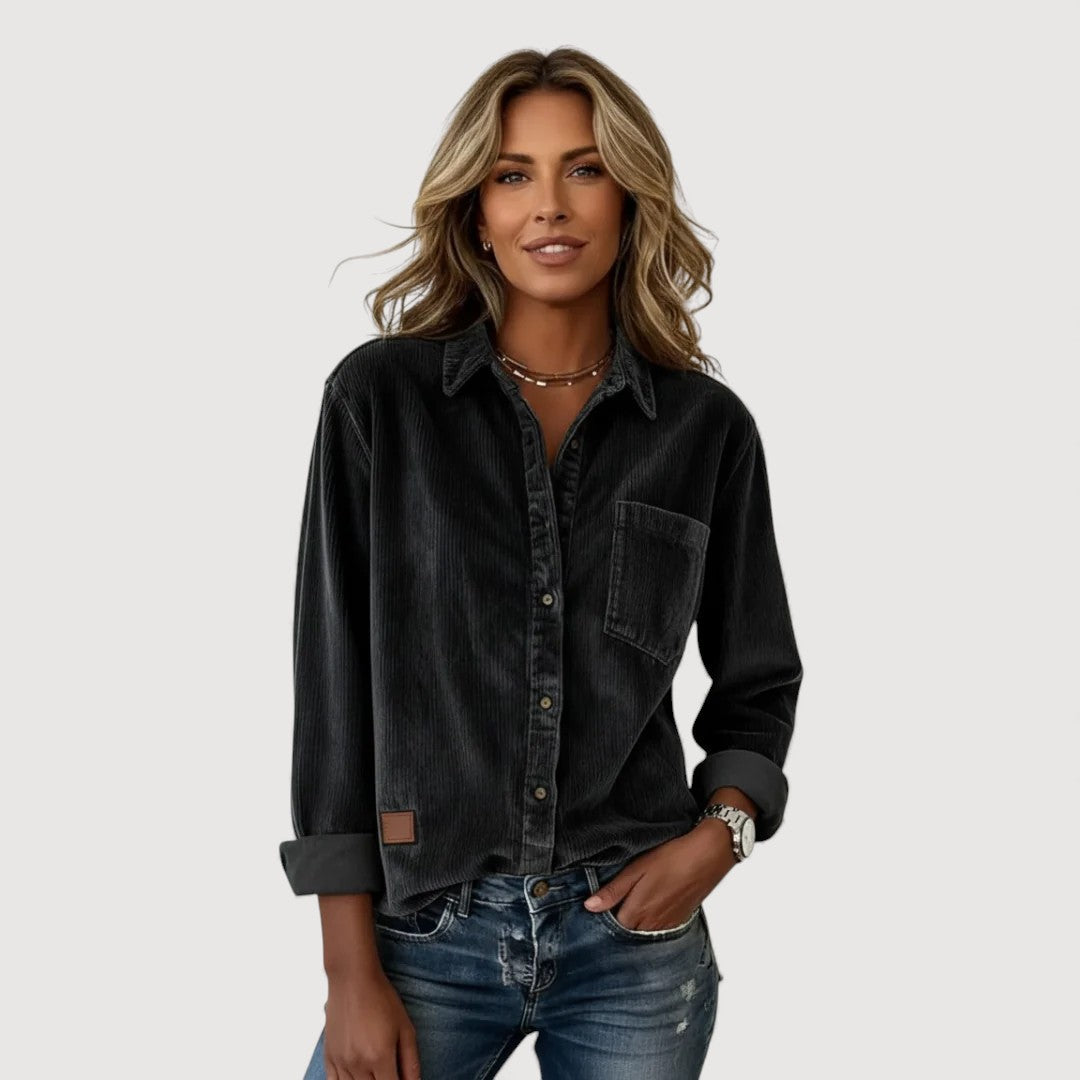 JADE – CORDUROY BUTTON-UP SHIRT