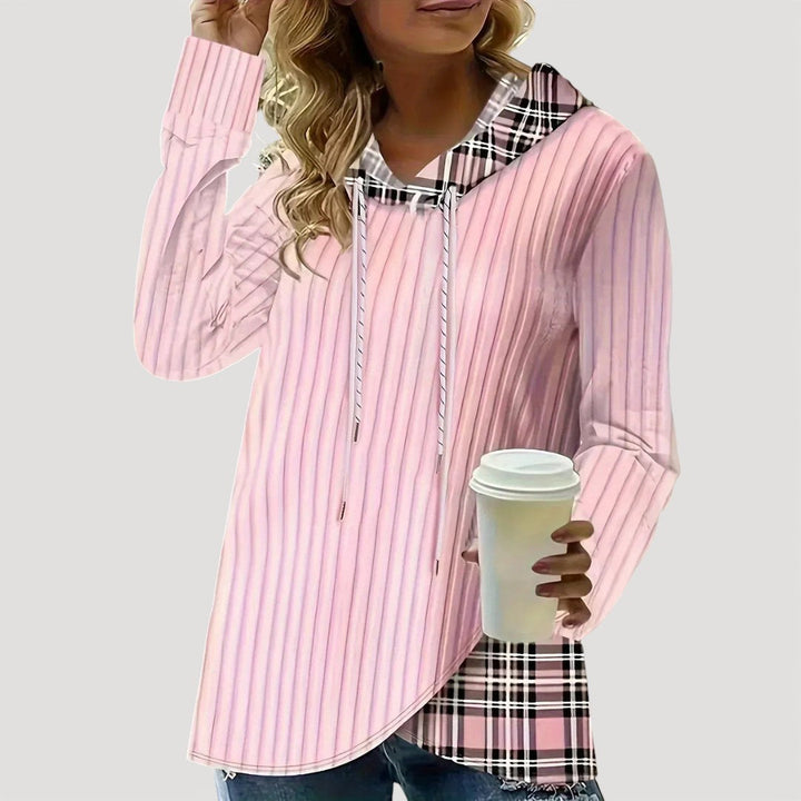 ELODIE – RELAXED PLAID HOODIE