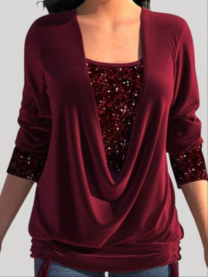 PHYLLIS – TOP DRAPEADO ELEGANTE