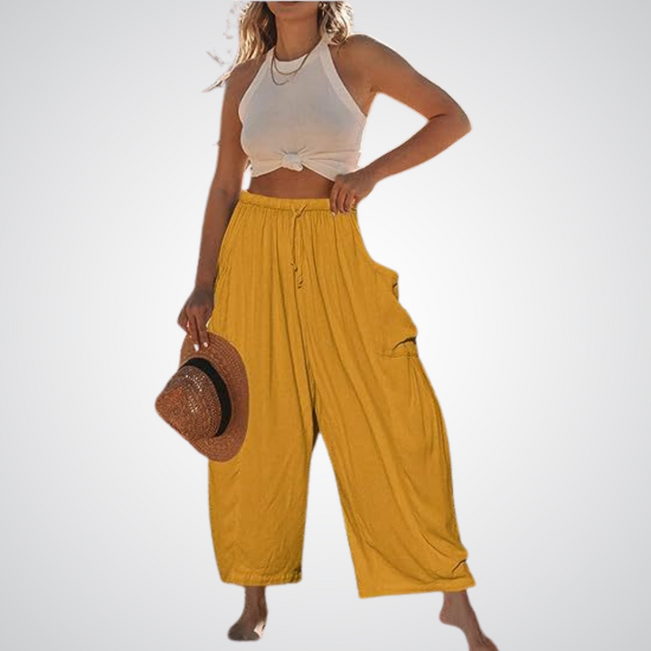 ELENA | Pantalones Cómodos de Pierna Ancha
