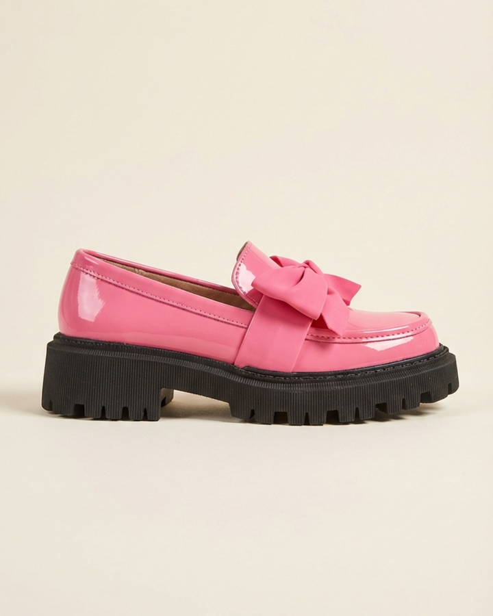 Violeta - Platform loafers with bow