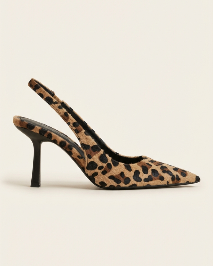 Monica - Leopard print pointed-toe high heels