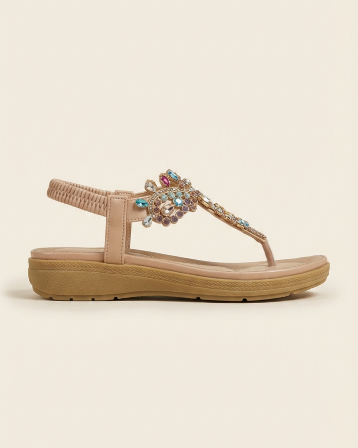 Esmeralda - Jewel sandals with an artisanal design