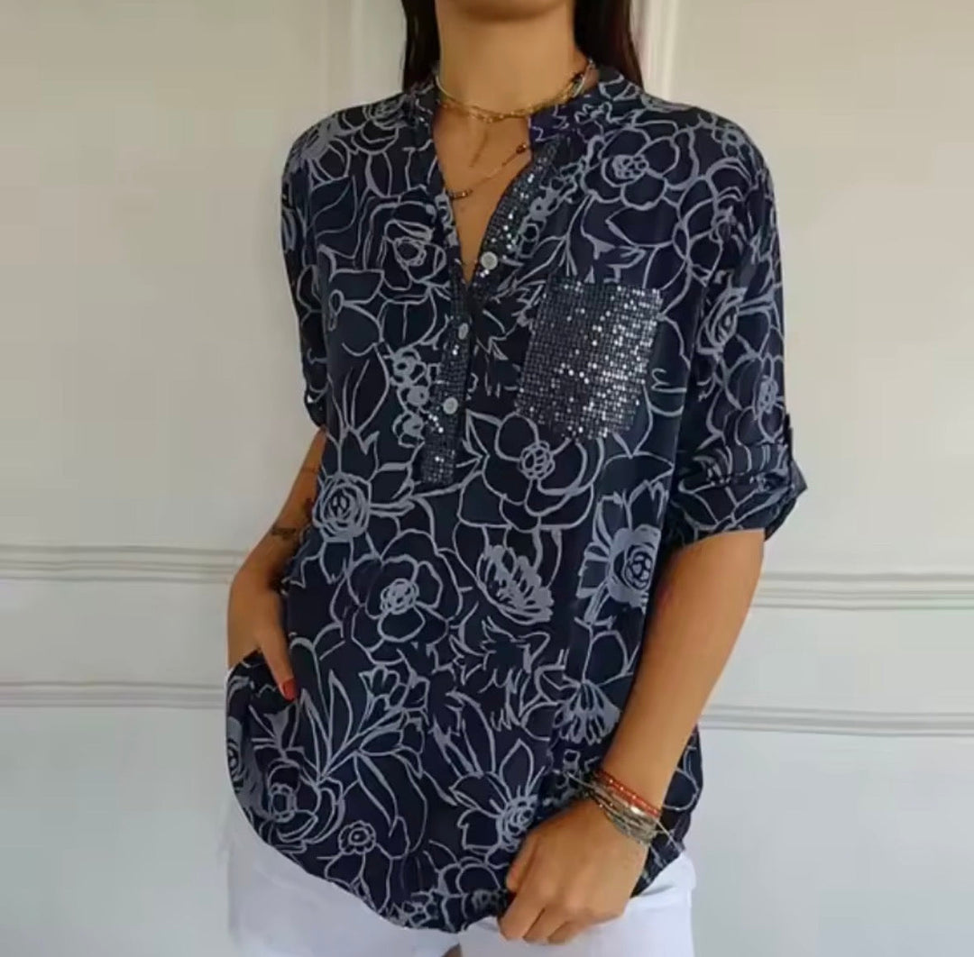 Camila | Blusa Elegante con Bolsillo