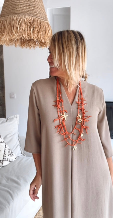Vestido Laura taupe