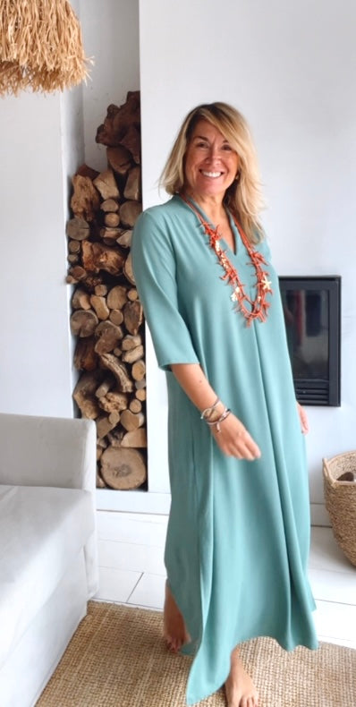 Vestido Laura Verde Agua