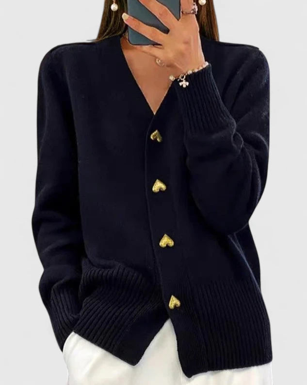 Suéter de punto elegante con botones