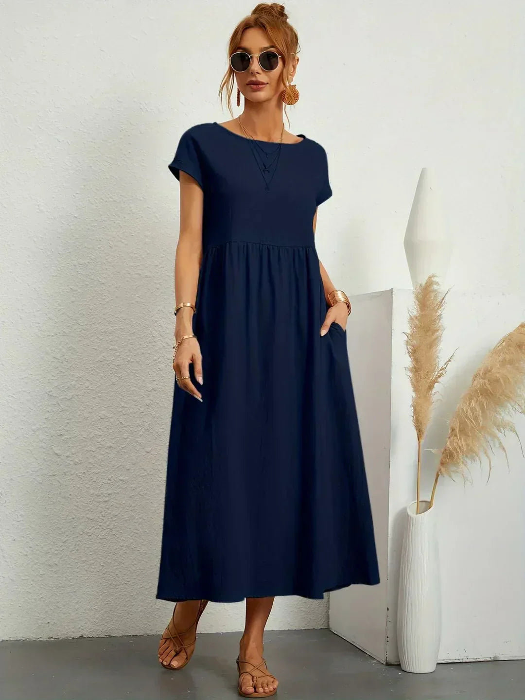 Ursina™ | Vestido Midi Fluido