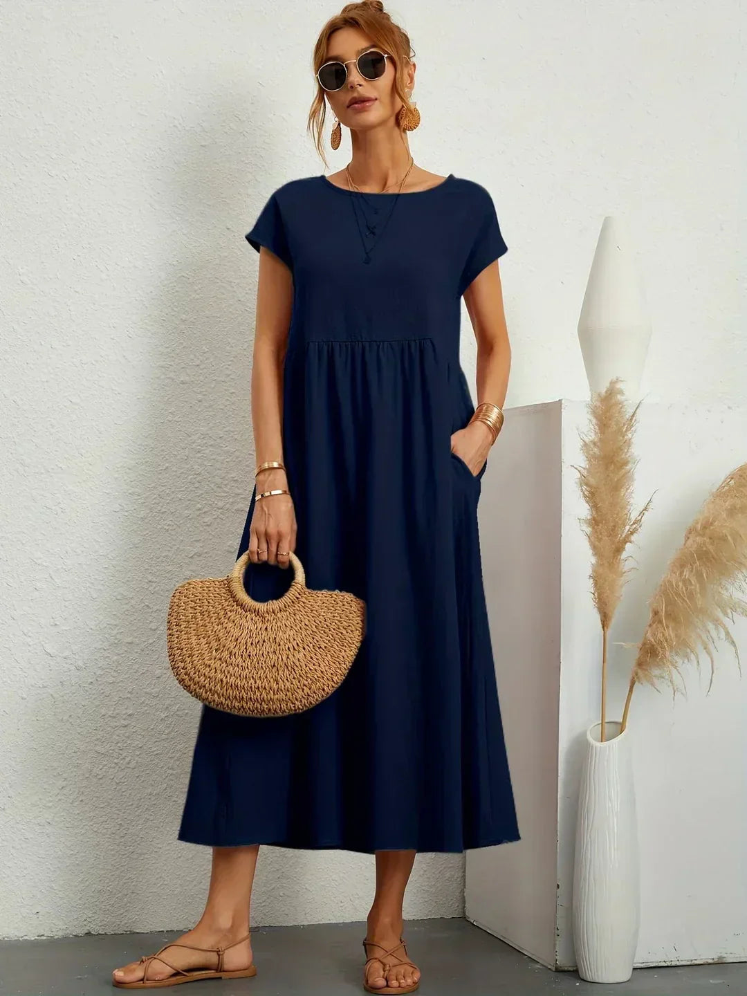 Ursina™ | Vestido Midi Fluido