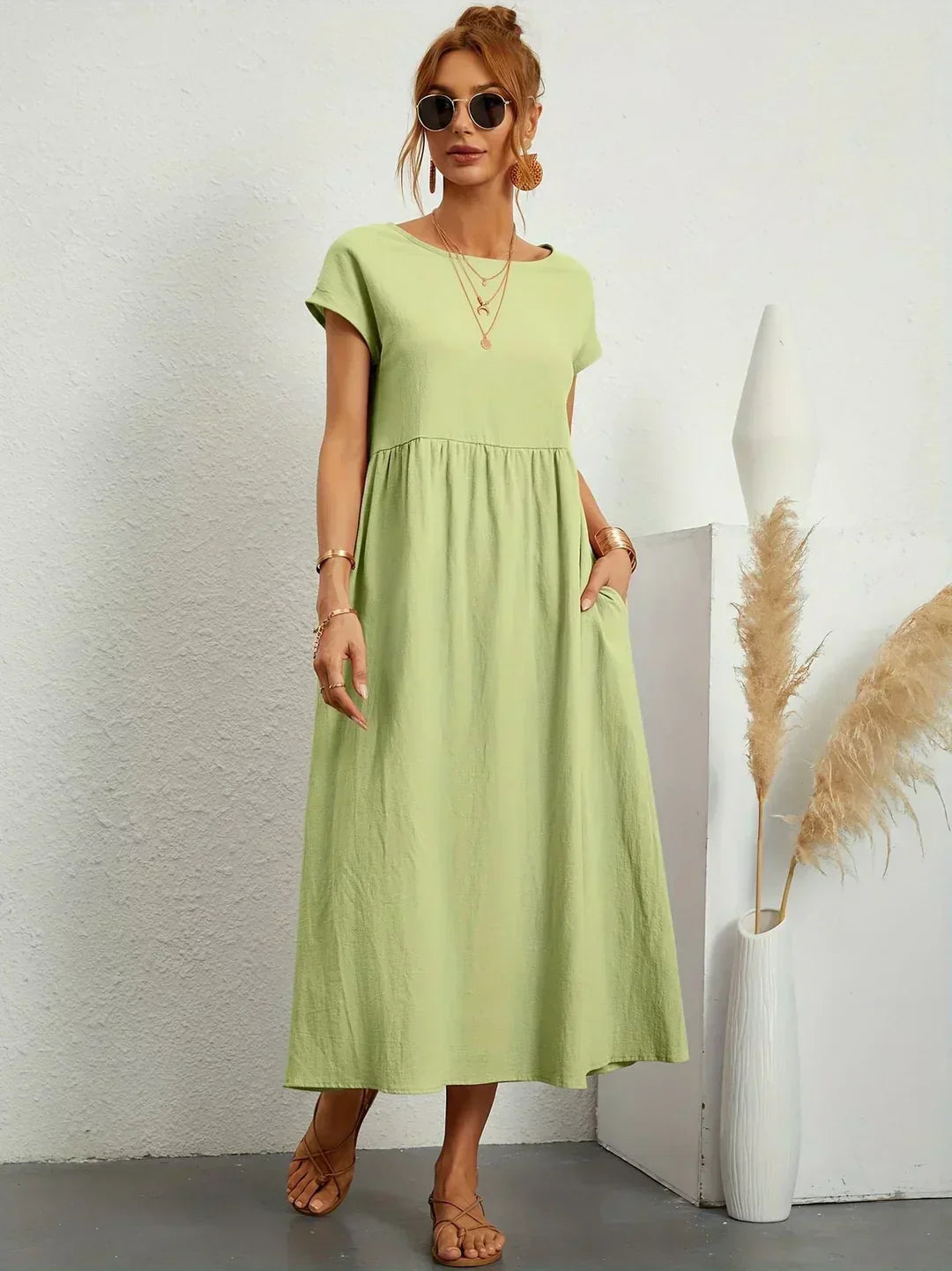 Ursina™ | Vestido Midi Fluido