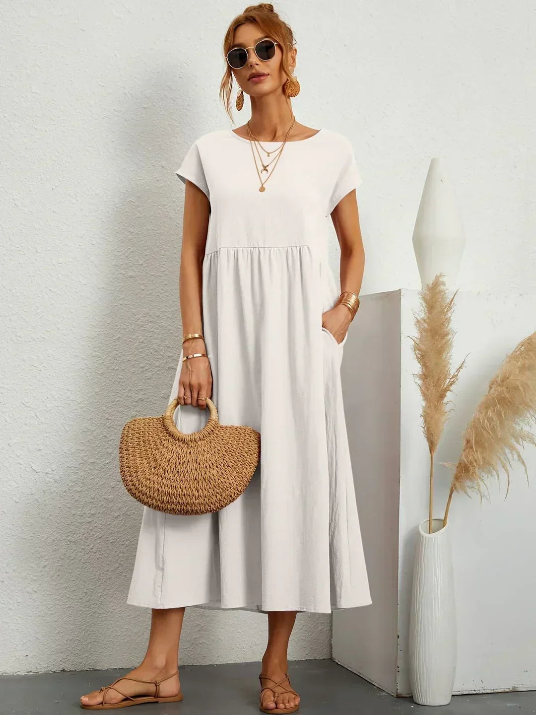 Ursina™ | Vestido Midi Fluido