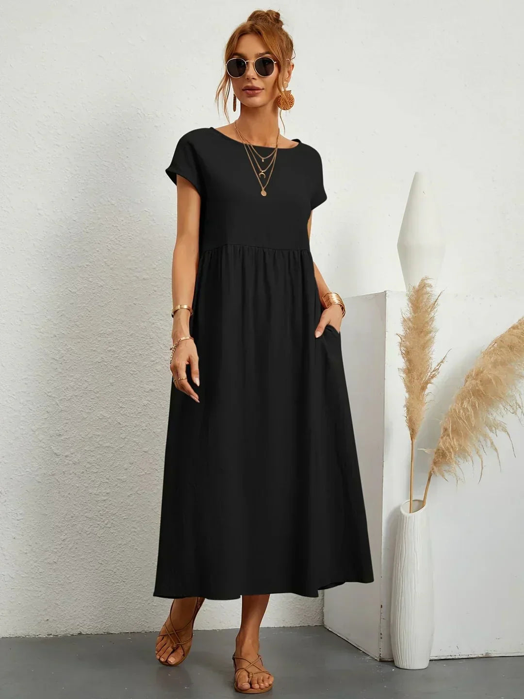 Ursina™ | Vestido Midi Fluido