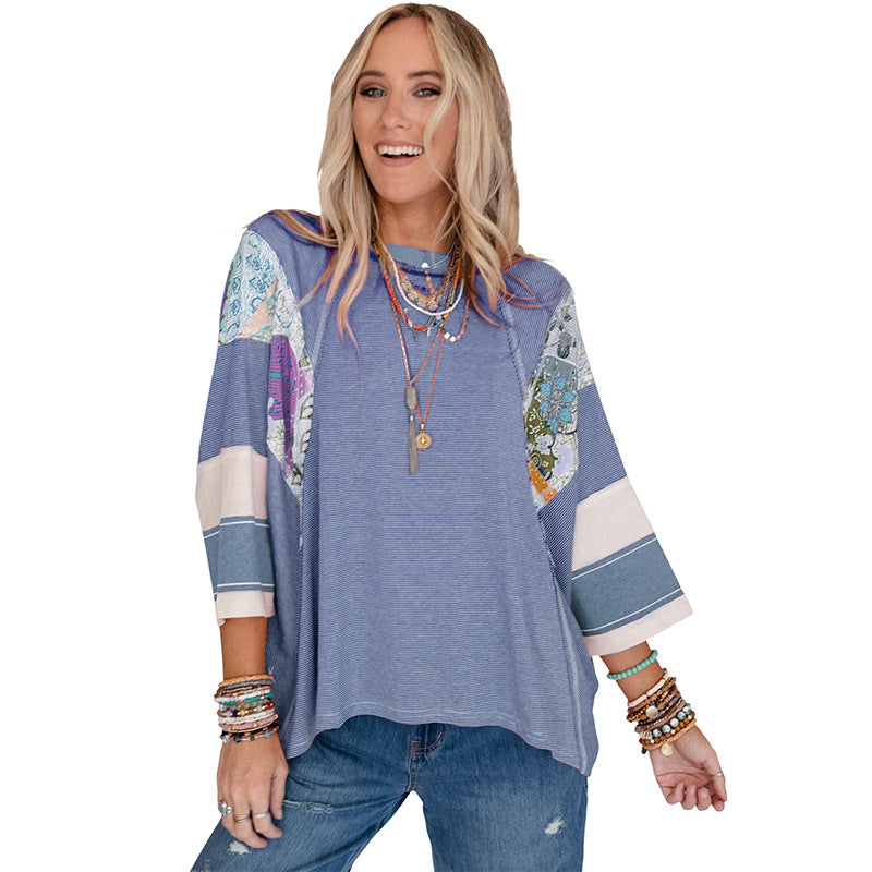 BAILEY™ – Top Batwing de Parchwork Ligero