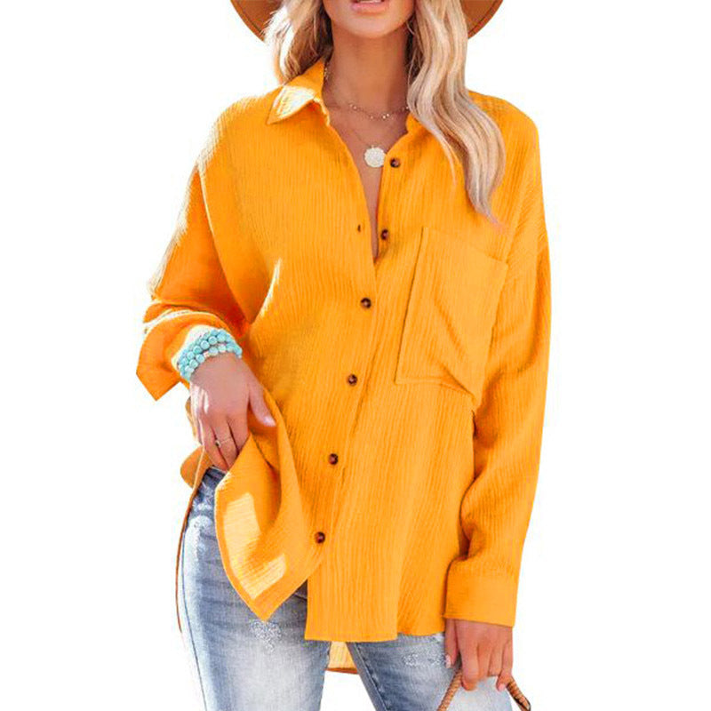 MADELYN | Blusa Casual de Botones de Manga Larga