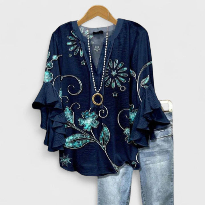 MARIBEL – FLOWY RUFFLE TOP