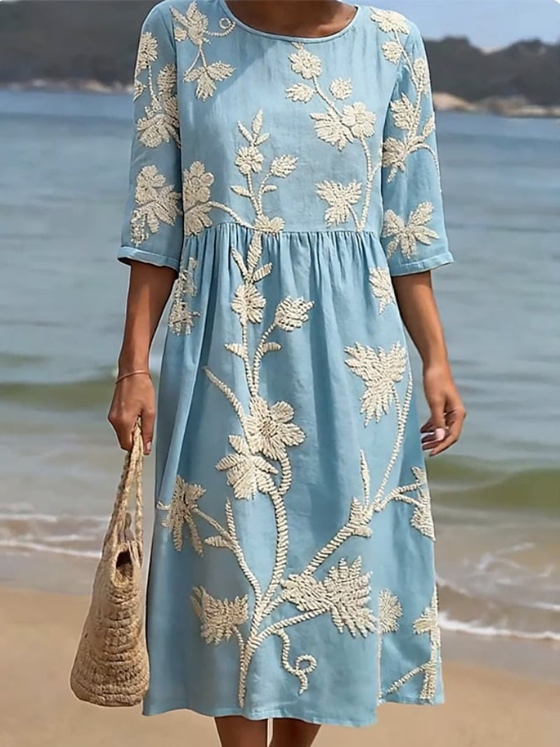 Vestido casual de mujer con estampado floral