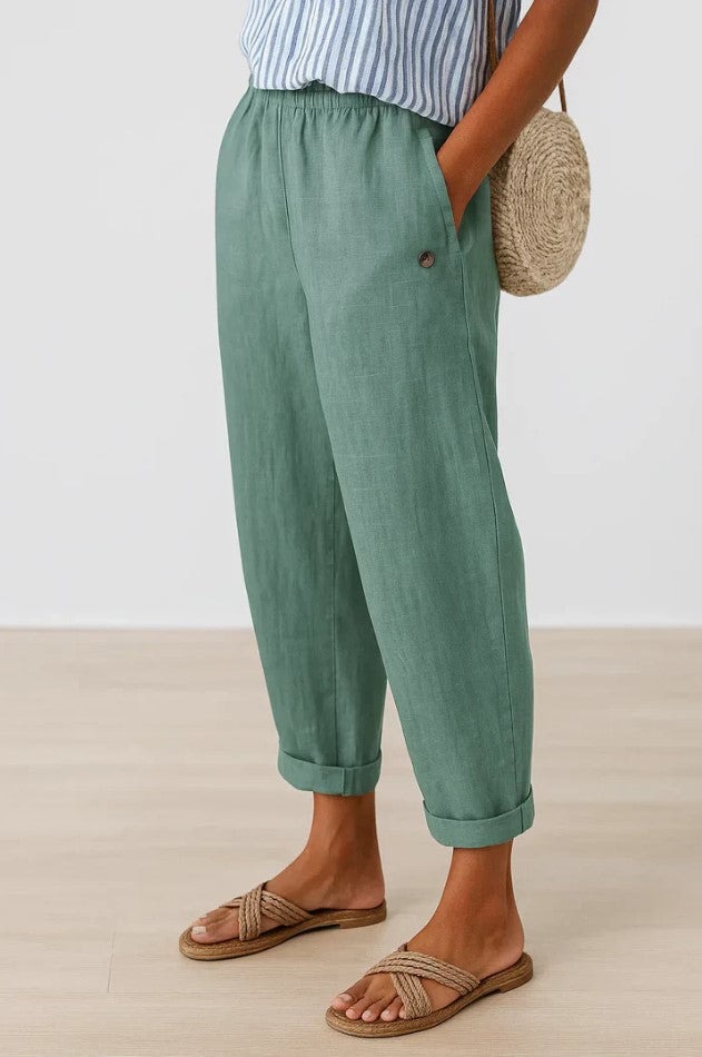 Stella | Pantalones de Lino Atemporal