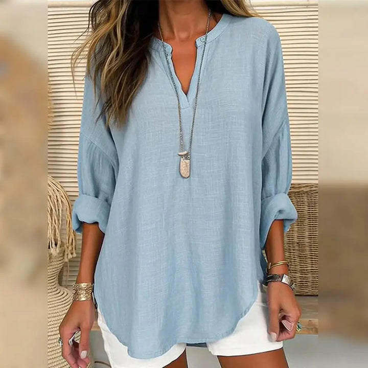 PENELOPE | Blusa con aspecto de lino