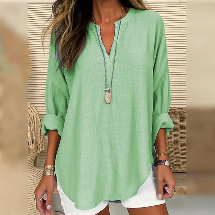 PENELOPE | Blusa con aspecto de lino