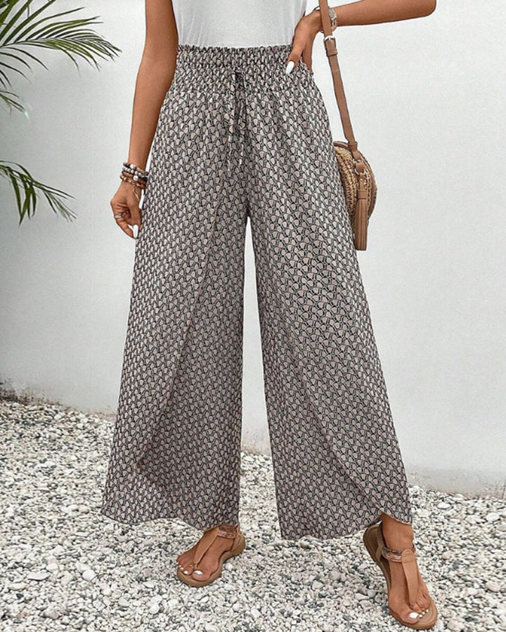 Zara | Ruffled Printed Trousers