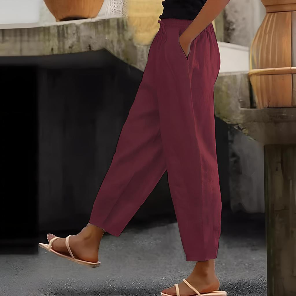 Ivy | Pantalones Casual de Lino y Algodón