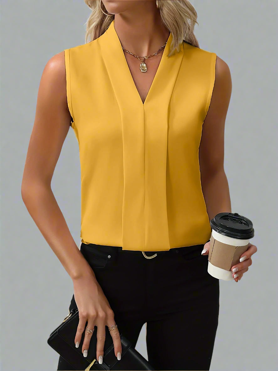 Roma | V-Neck Sleeveless Blouse