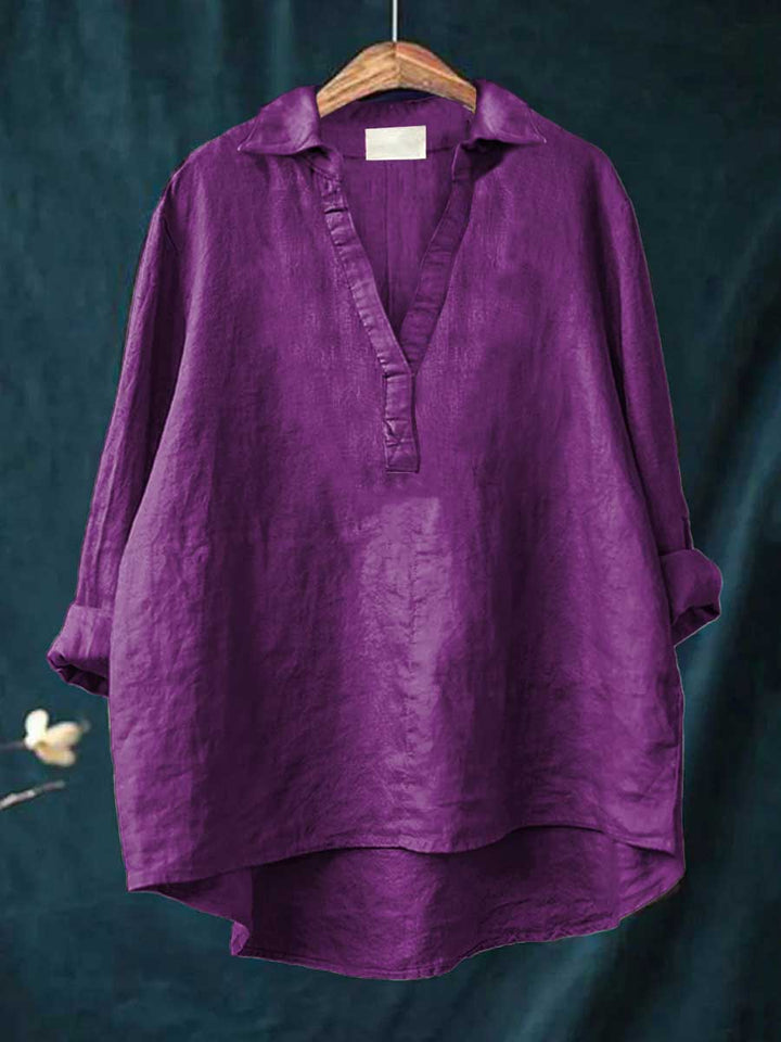 Andrea | Elegante Blusa de Verano de Lino
