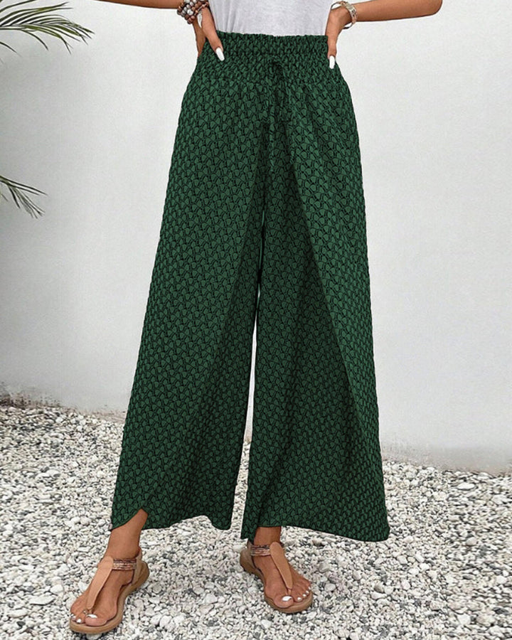 Zara | Ruffled Printed Trousers