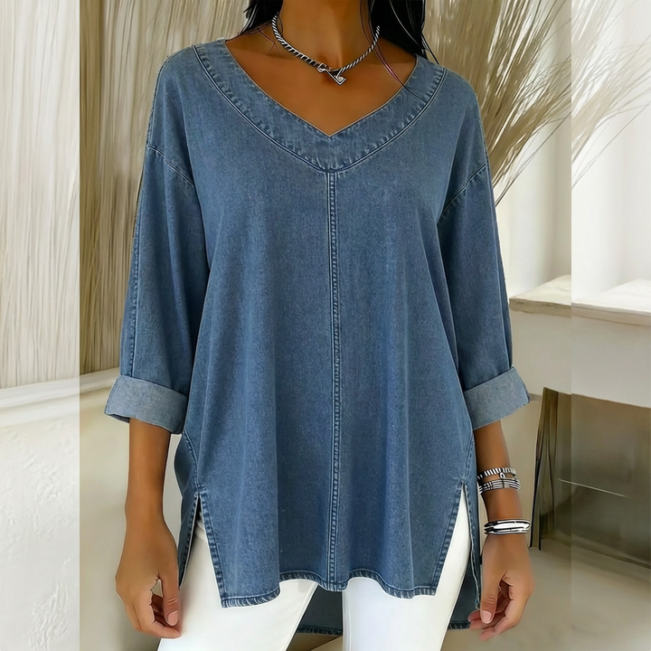 Lucy | Top de Denim Elegante